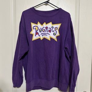 Rugrats Solid Drop Shoulder Sweatshirt